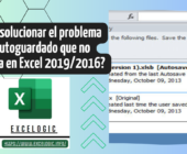 Â¿CÃ³mo solucionar el problema de Autoguardado que no funciona en Excel 2019/2016?